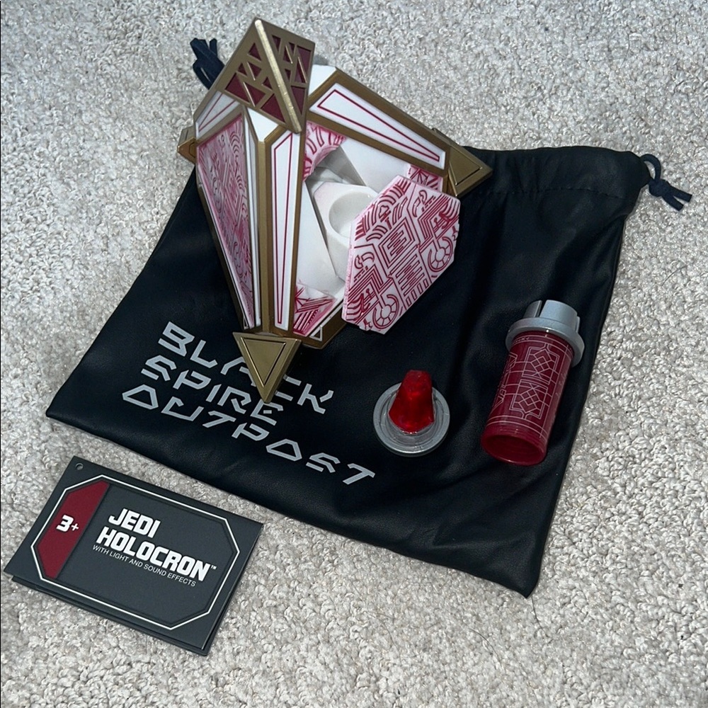 Disney Black Spire Outpost Jedi Holocron Set - Red and Gold